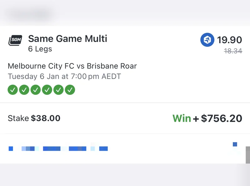 Same Game Multi — 6 Legs, Win +$756.20